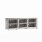 Wood Farmhouse TV Stand for Up to 70" TVs with Storage Shelves